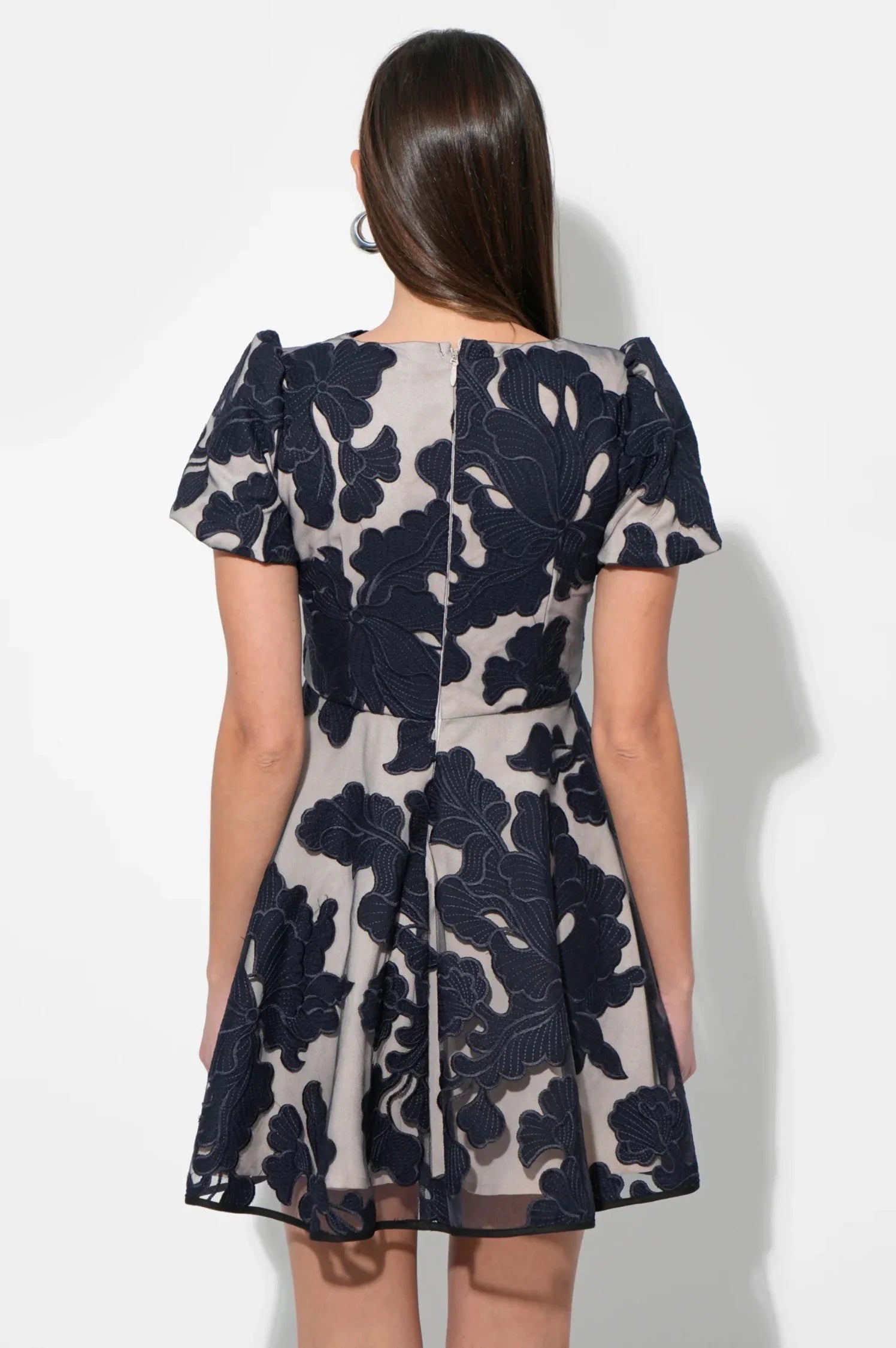 agnes mini dress Agnes Embroidered Puff Sleeve Mini Dress – Hemline Mobile