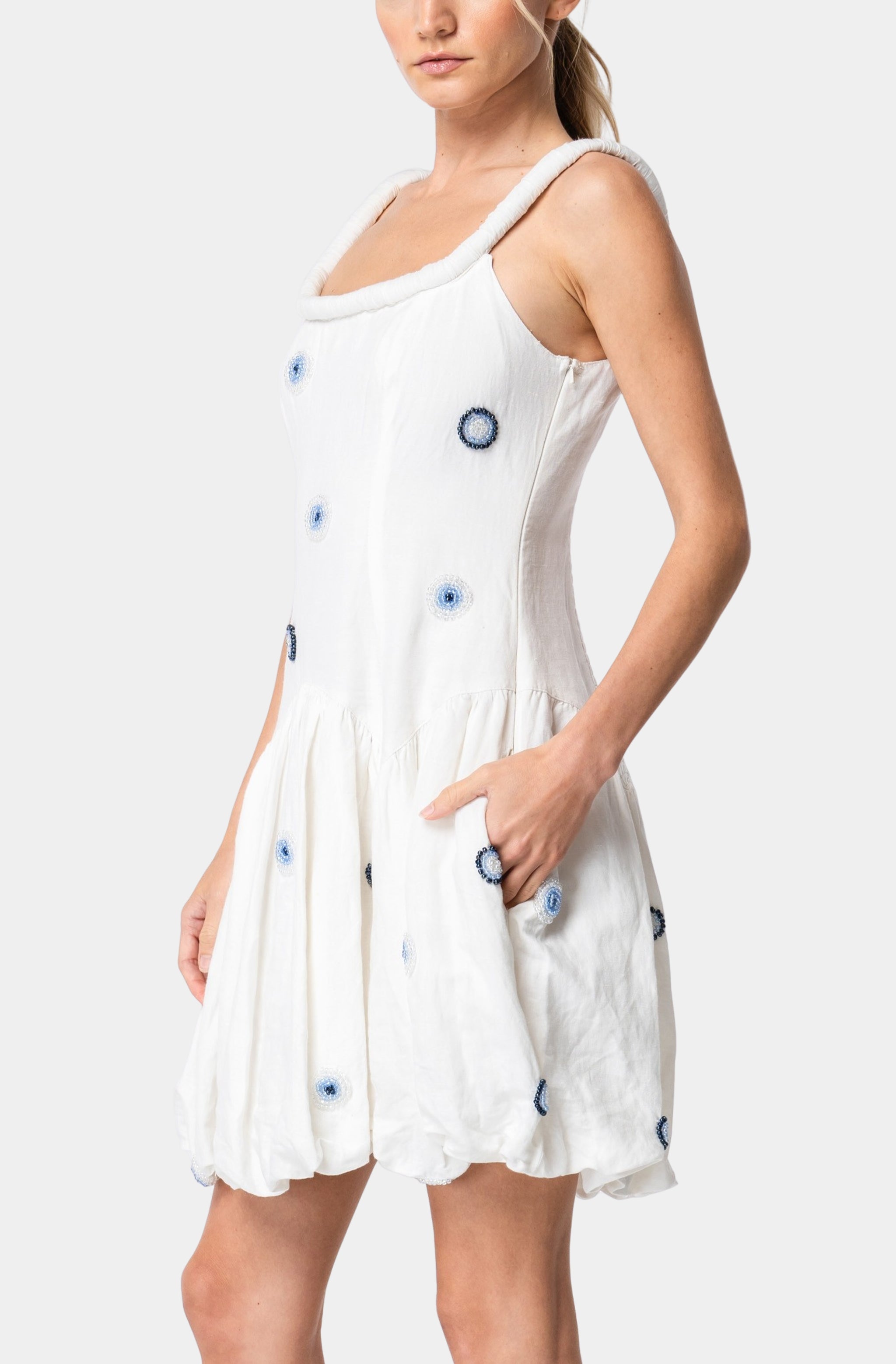 Eros Beaded Mini Dress Hemline Mobile Eros Beaded Mini Dress Hemline Mobile