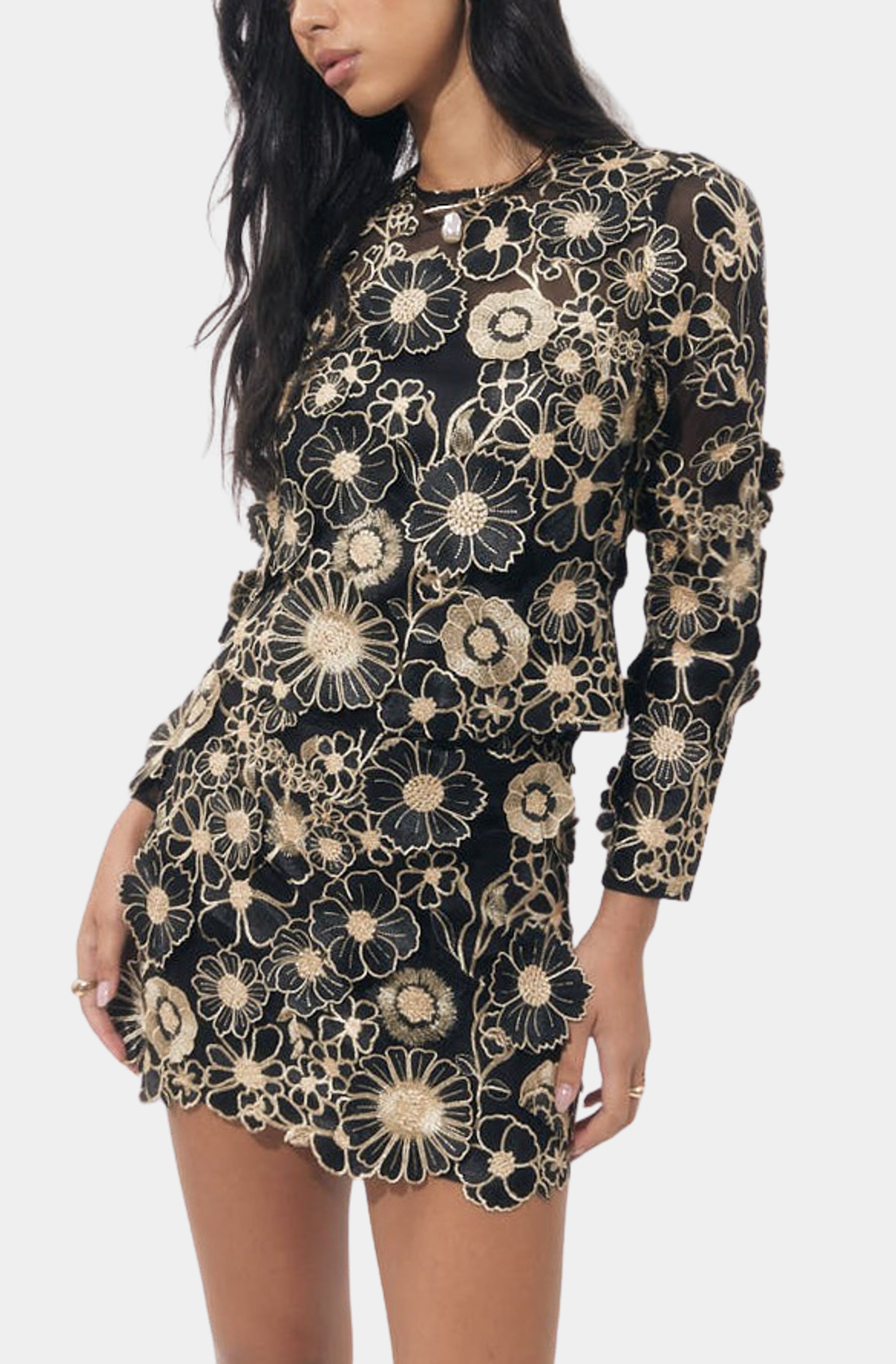Kaylen 3D Lace Blouse – Hemline Mobile