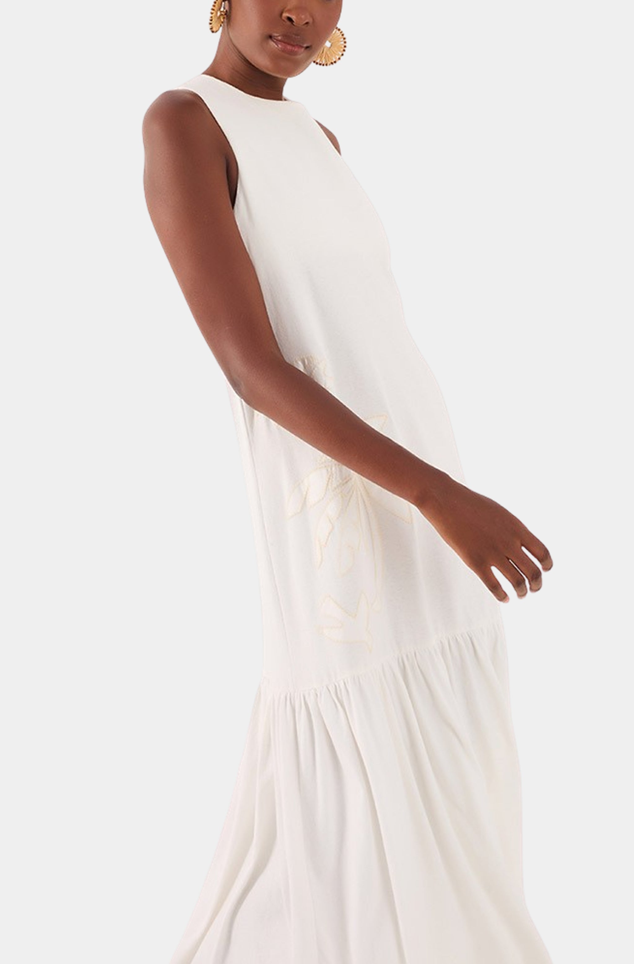 Dress With Embroidered Appliques