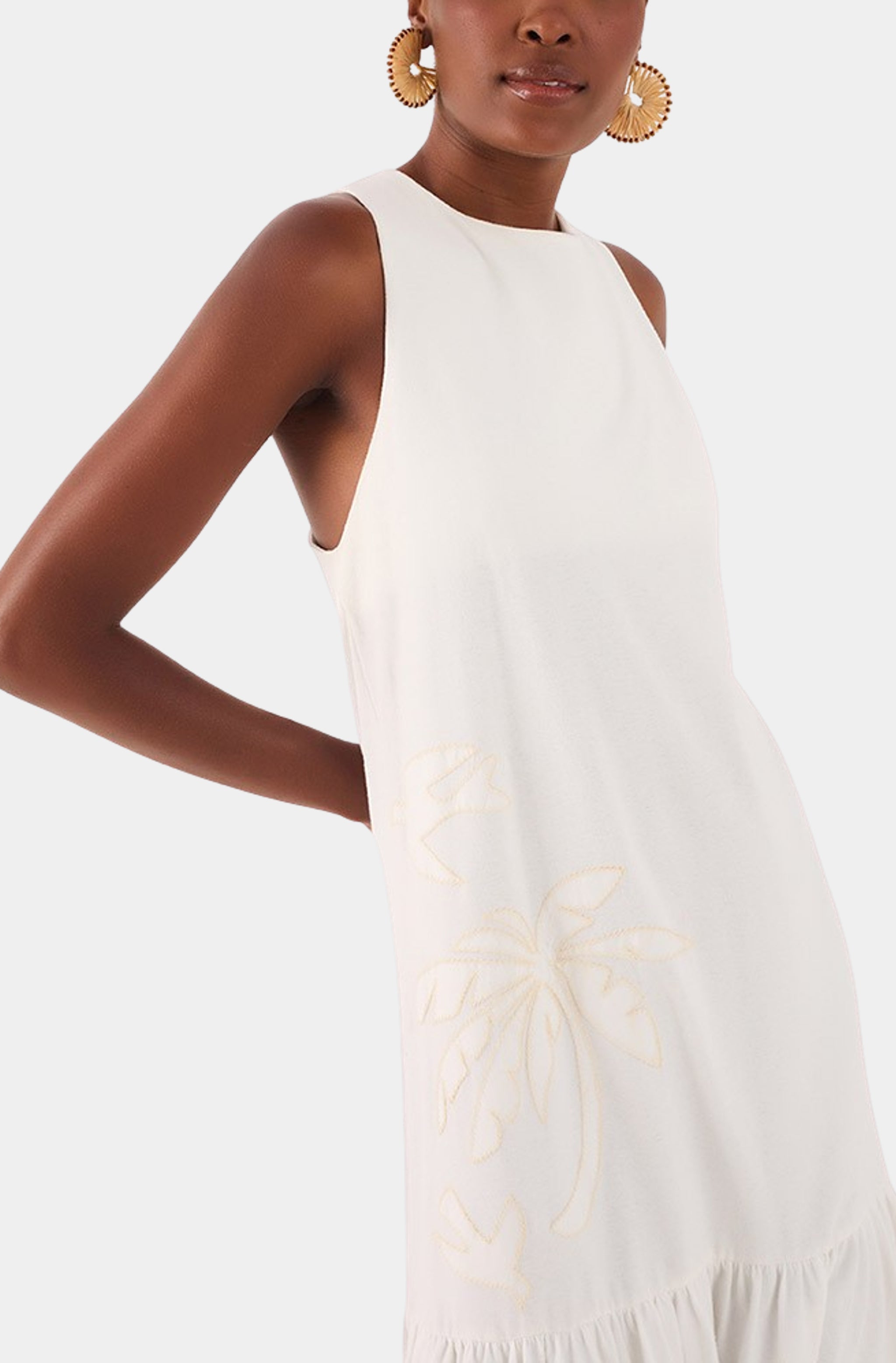 Dress With Embroidered Appliques