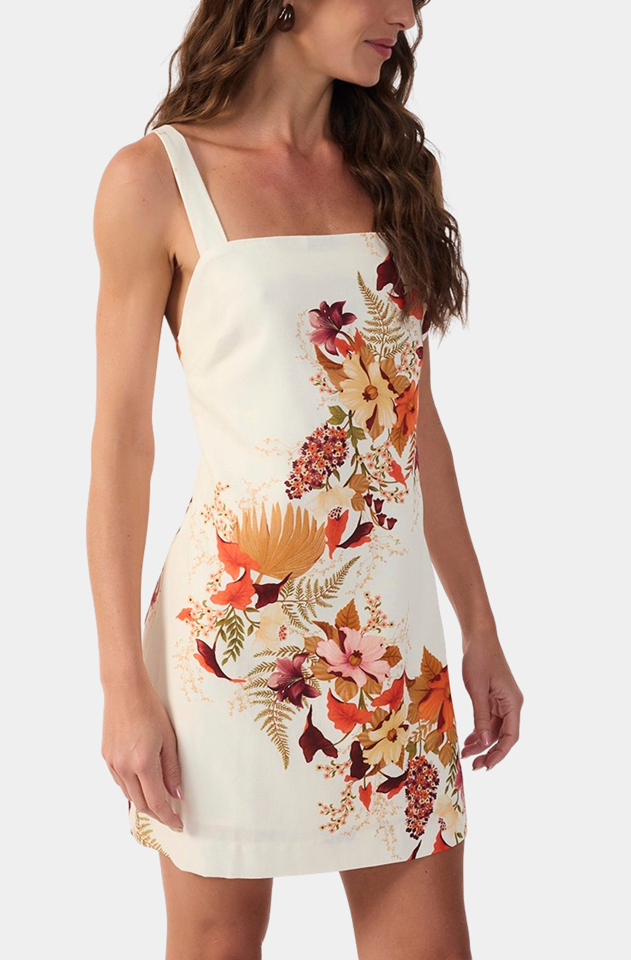 Off-White La Belle Sleeveless Linen Mini Dress