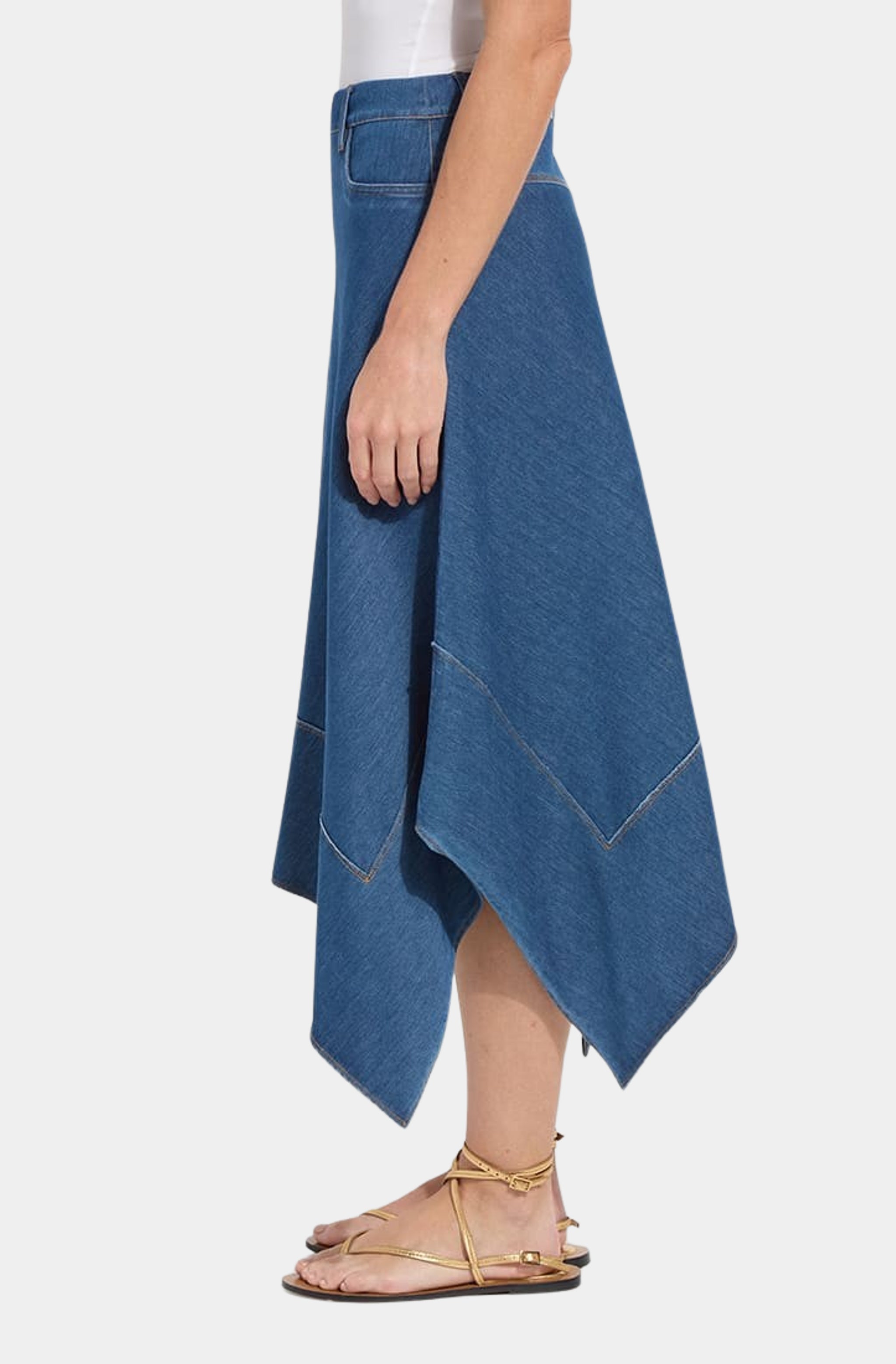 Lucille Handkerchief Denim Skirt