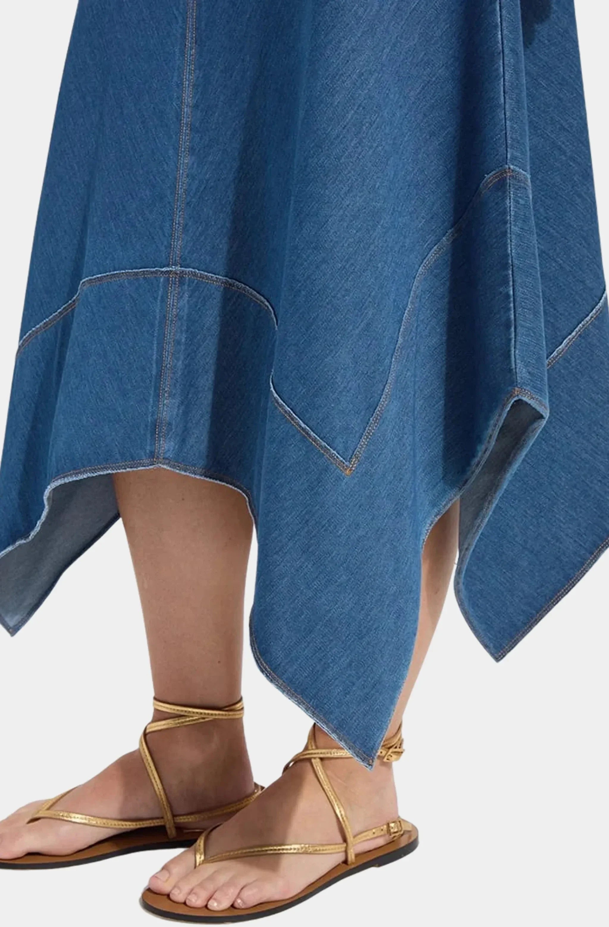 Lucille Handkerchief Denim Skirt