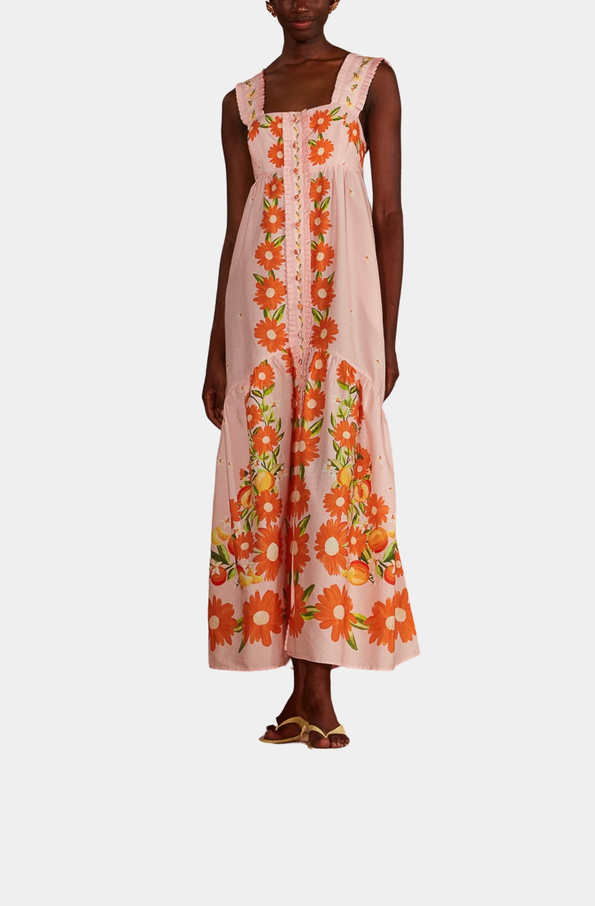 Papaya Salad Pink Maxi Dress