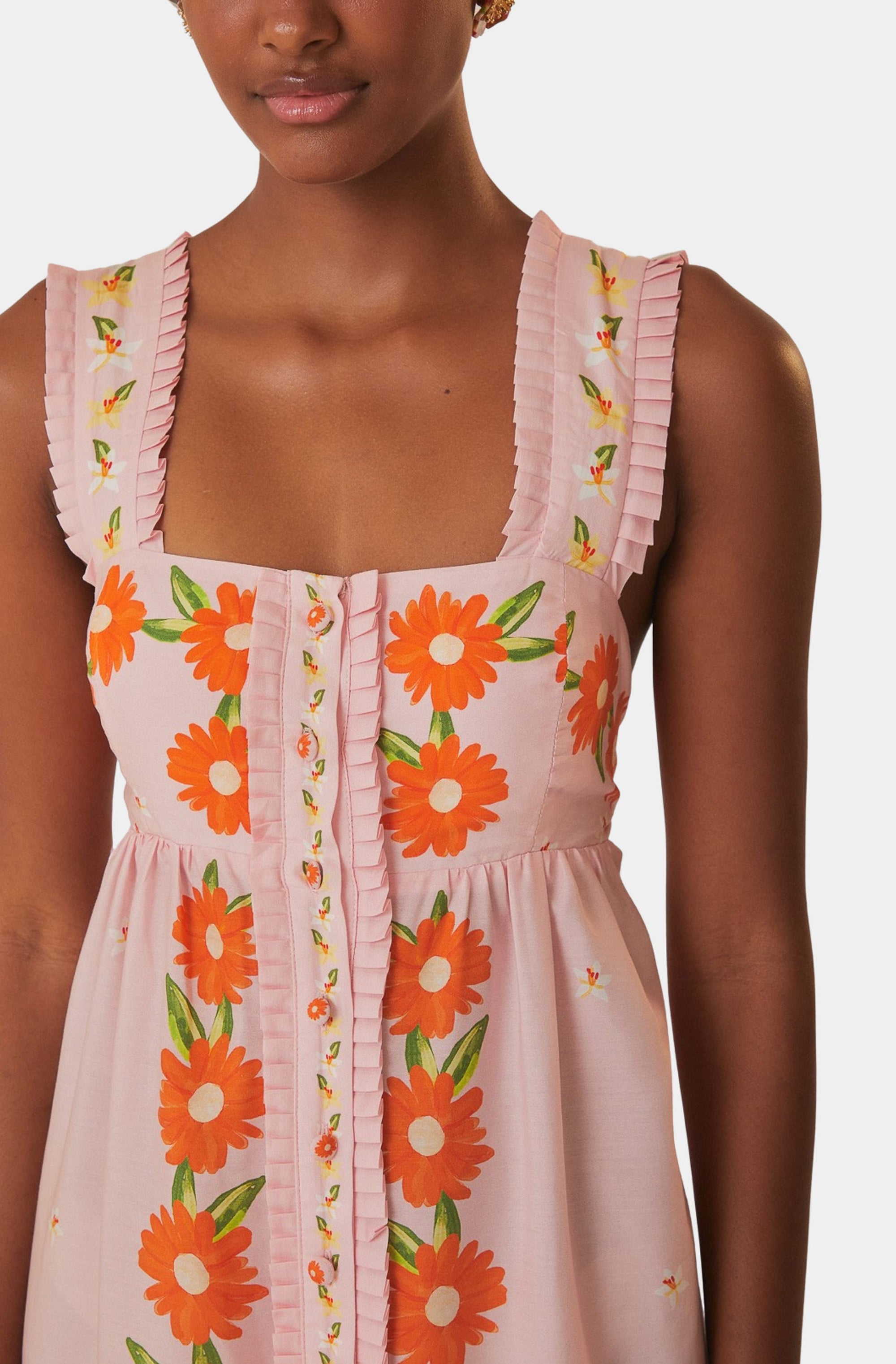 Papaya Salad Pink Maxi Dress