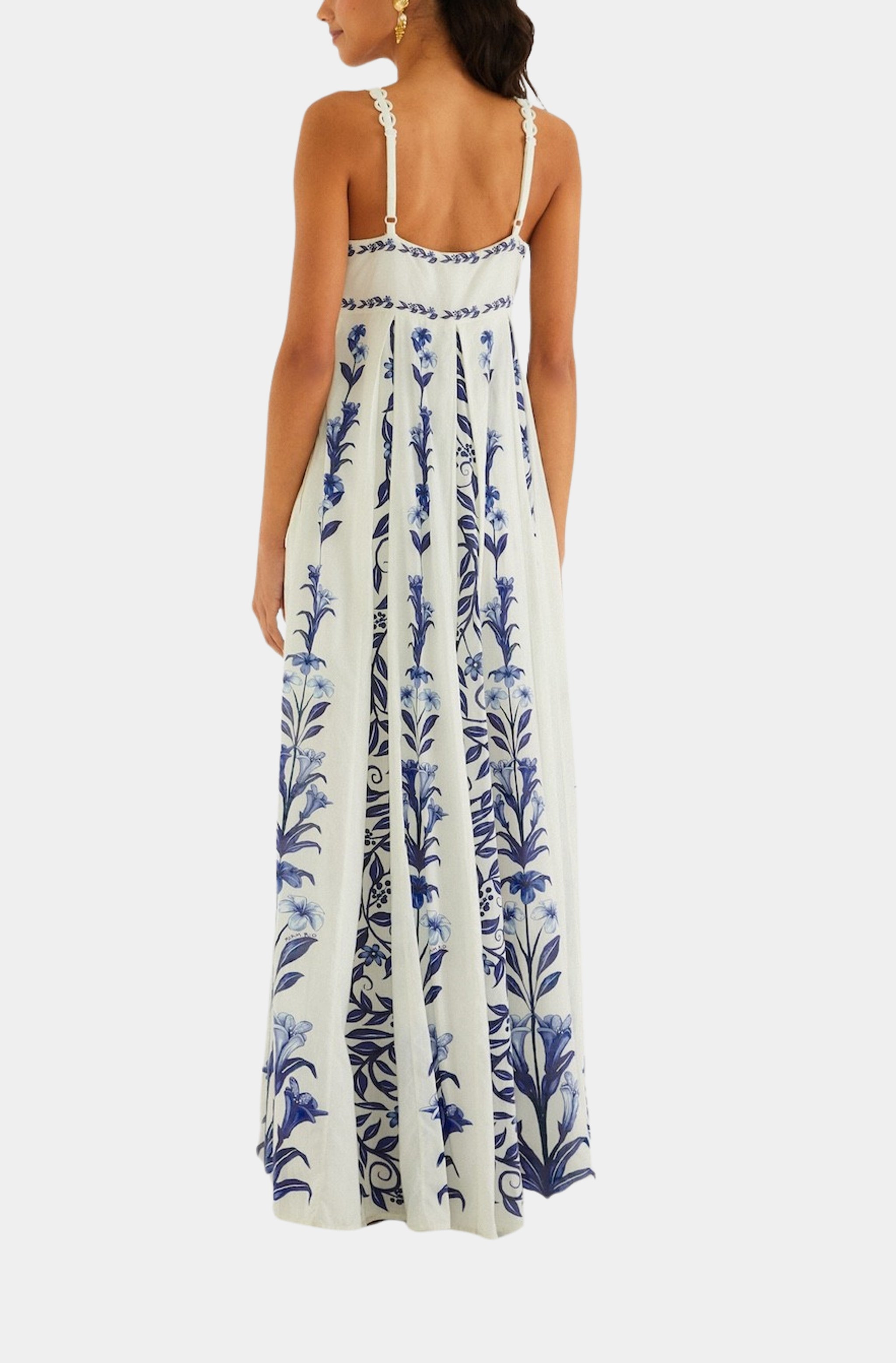 Flowers Arch Off-White Maxi Dress