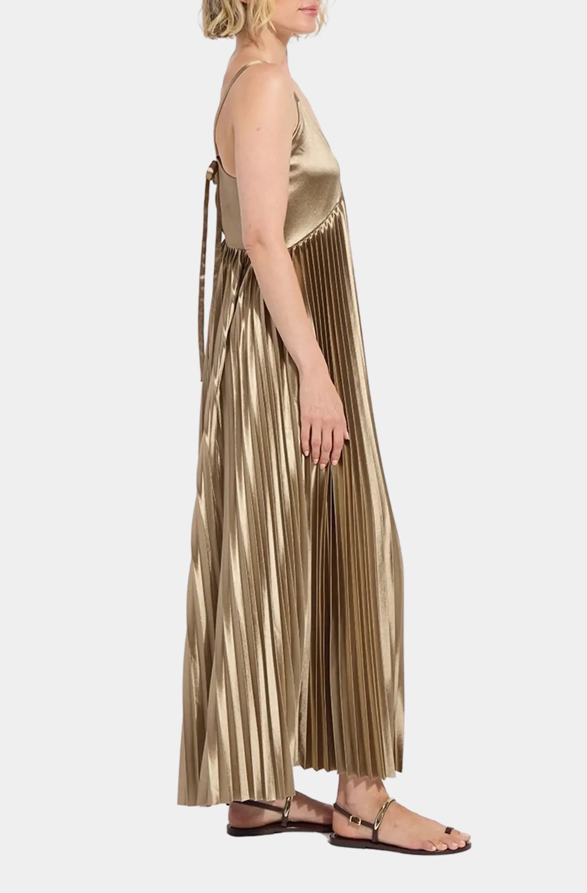 Lauren Pleated Midi Dress