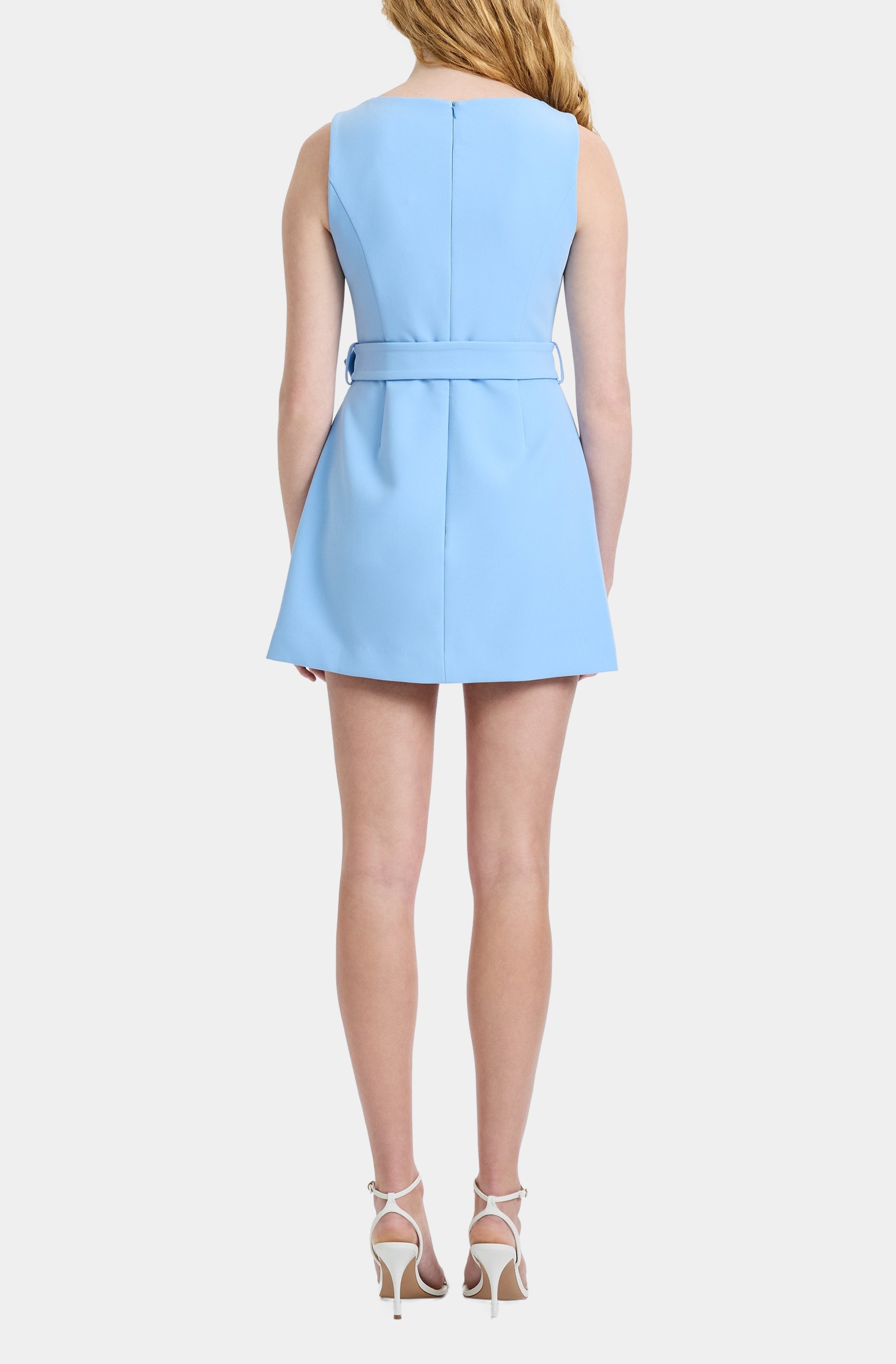 Azra Twill Belted Mini Dress