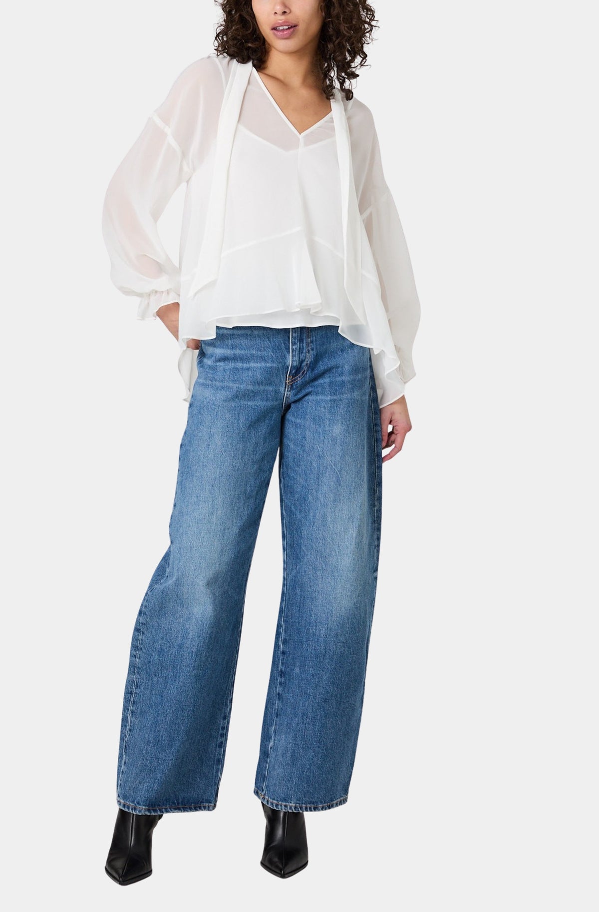 Marina Long Sleeve Scarf Top