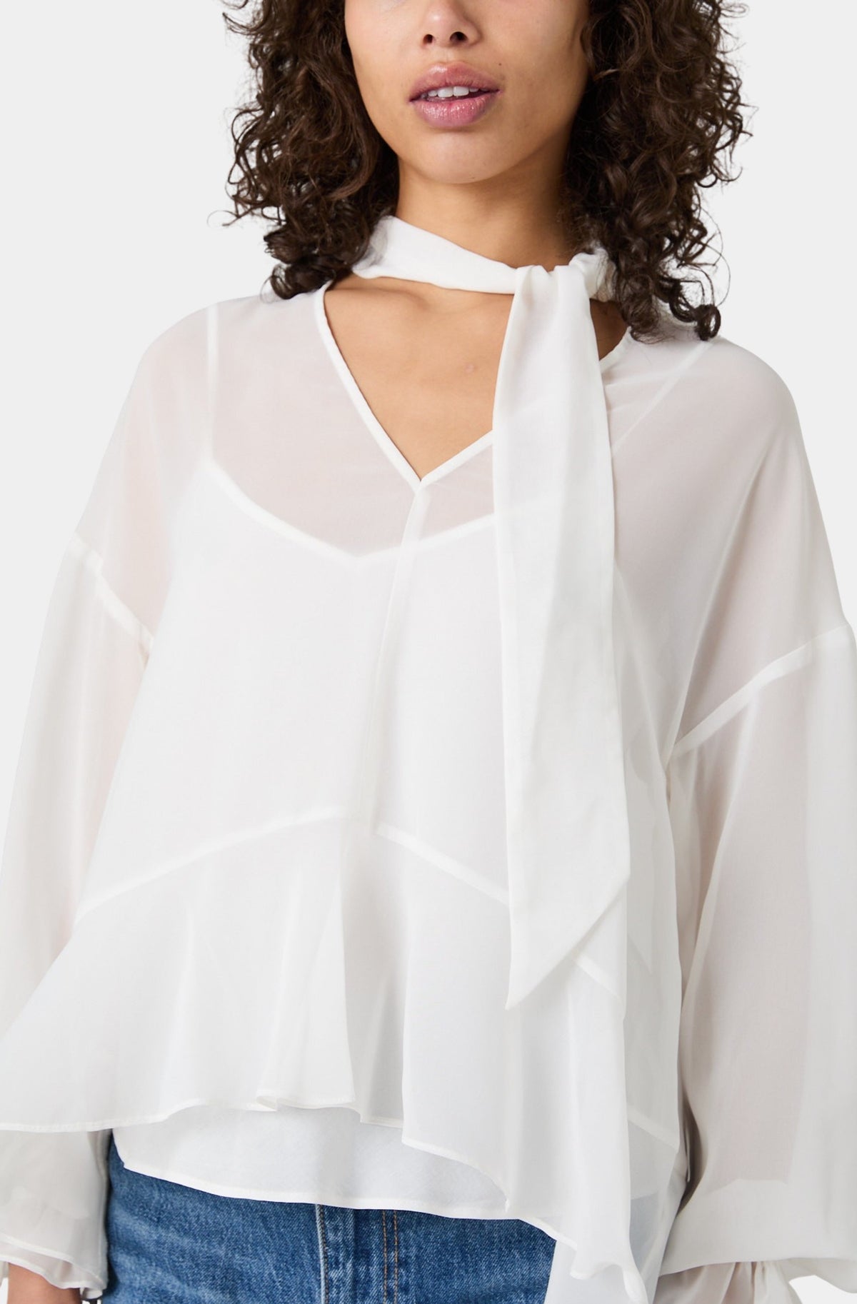 Marina Long Sleeve Scarf Top