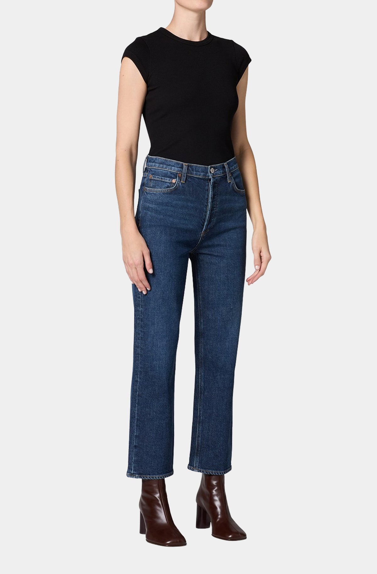90's Pinch Waist Crop Jean