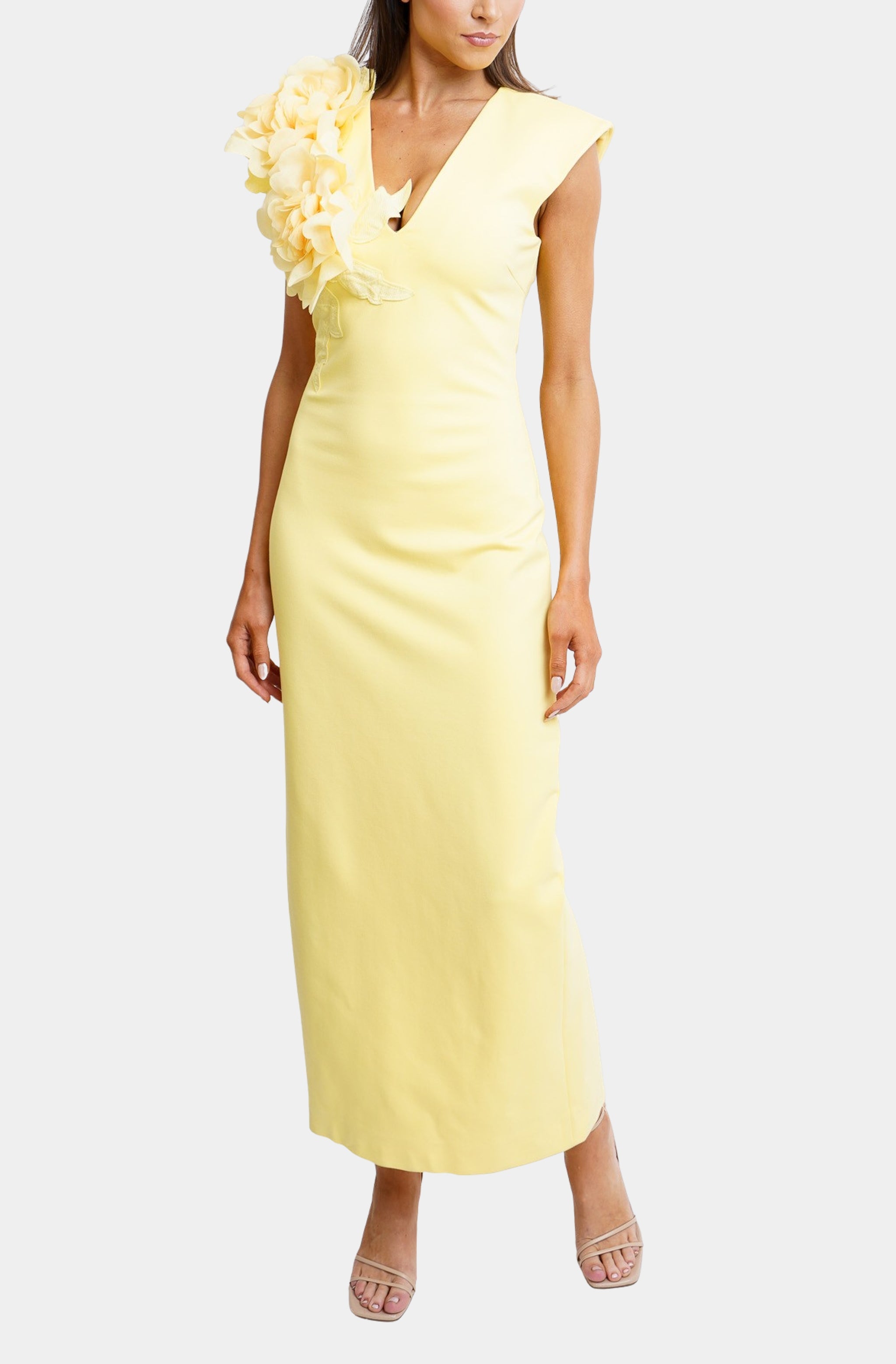 Hemline Exclusive Zahara V Neck Maxi Dress Hemline Exclusive Zahara V Neck Maxi Dress