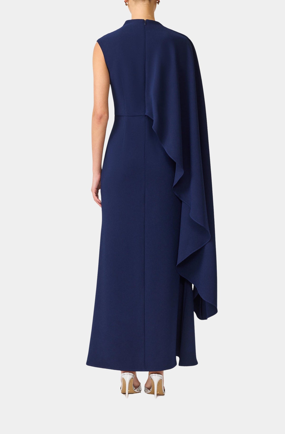 Leonara Asymmetric Cape Dress