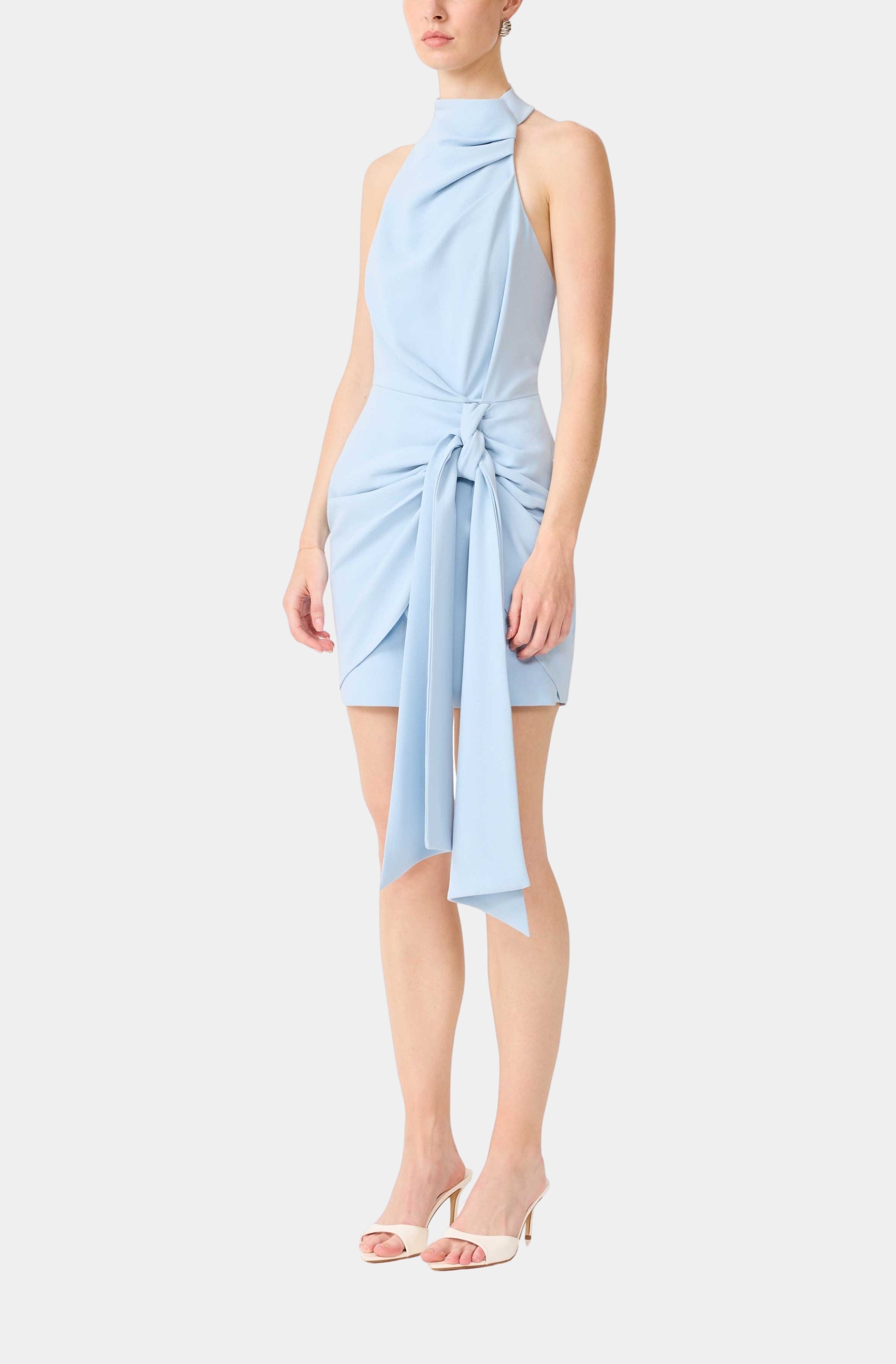 Anaya Halter Mini Dress In Blue