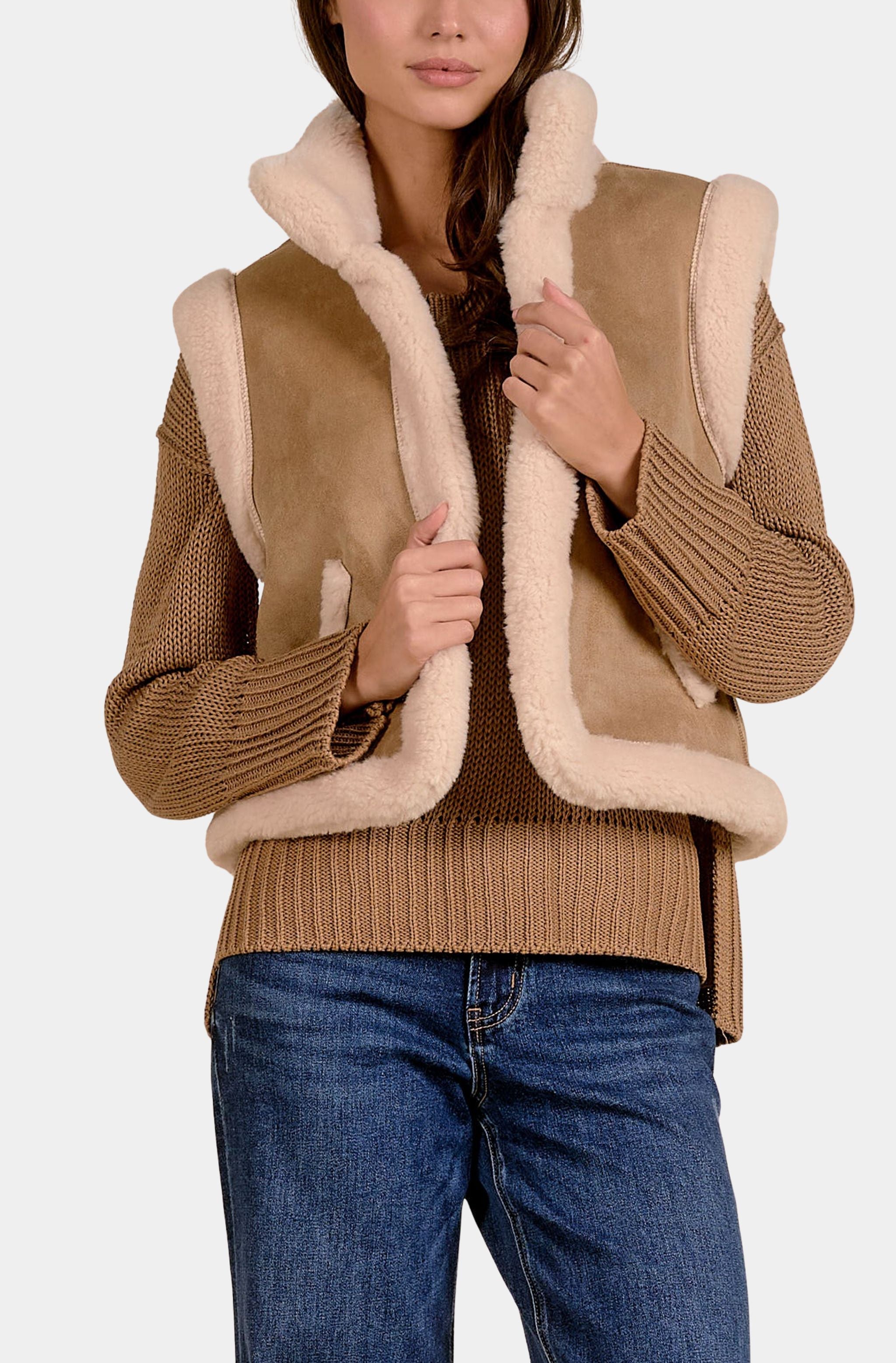 Sammy Faux Fur Sleeveless Vest – Hemline Mobile