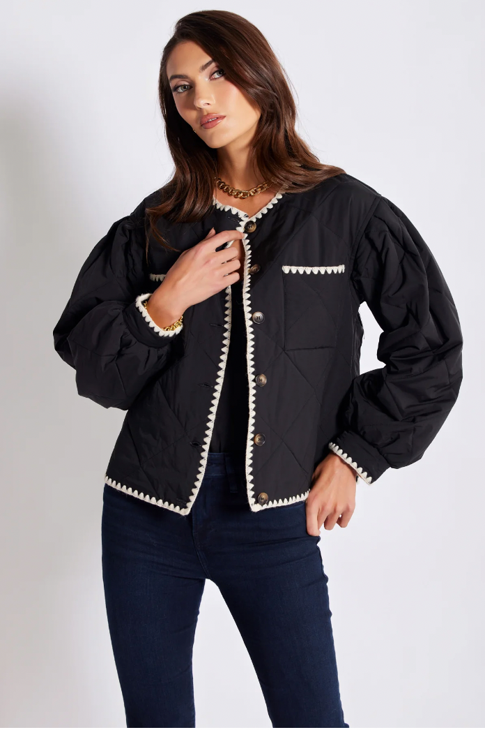 Brooklyn Whipstitch Quilted Jacket