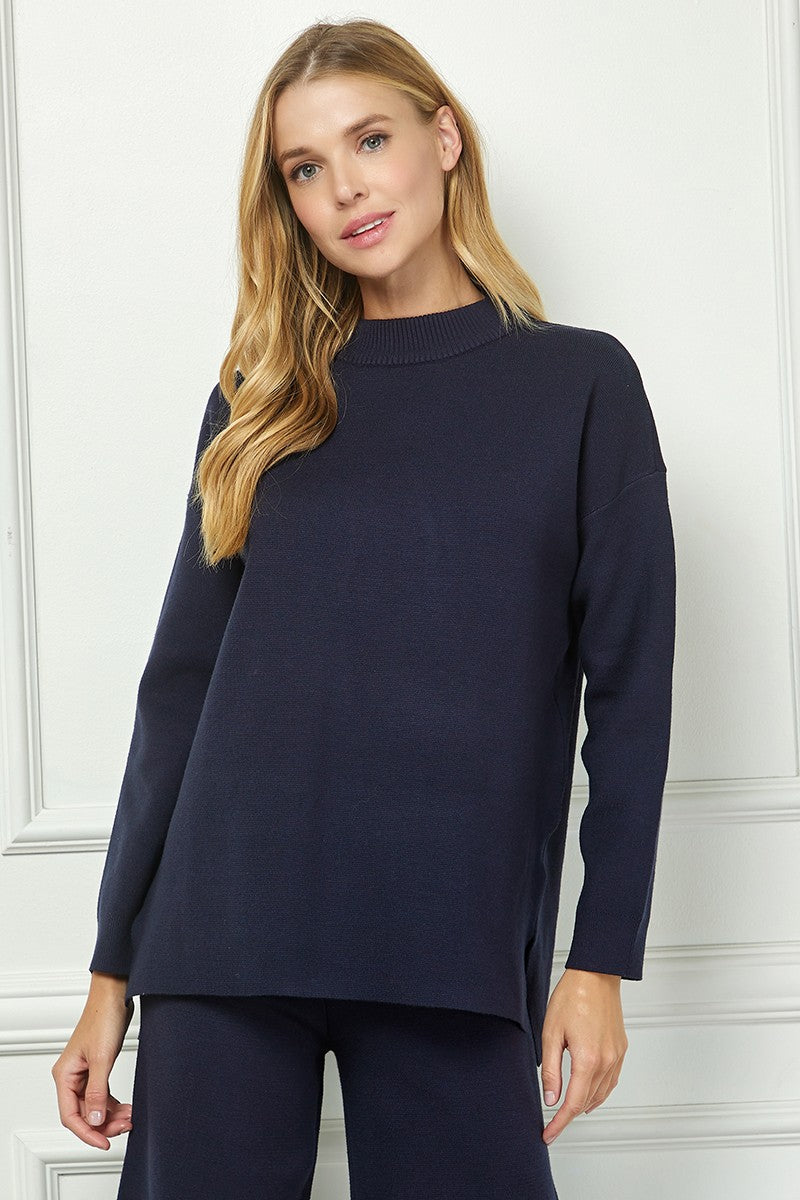 Mock Neck Sweater Top