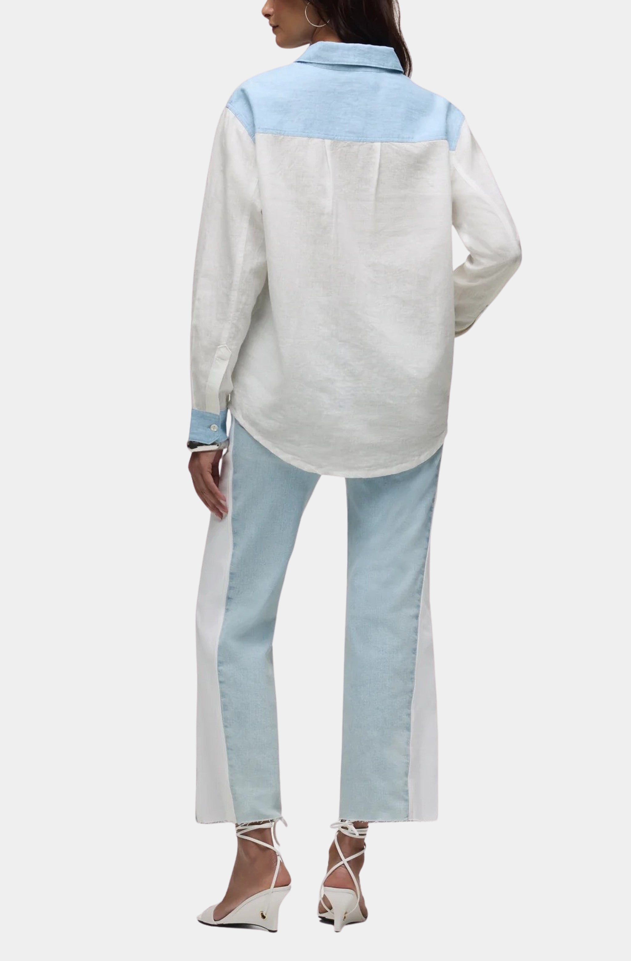 Rosie Seamed Wide Leg Ankle Jeans