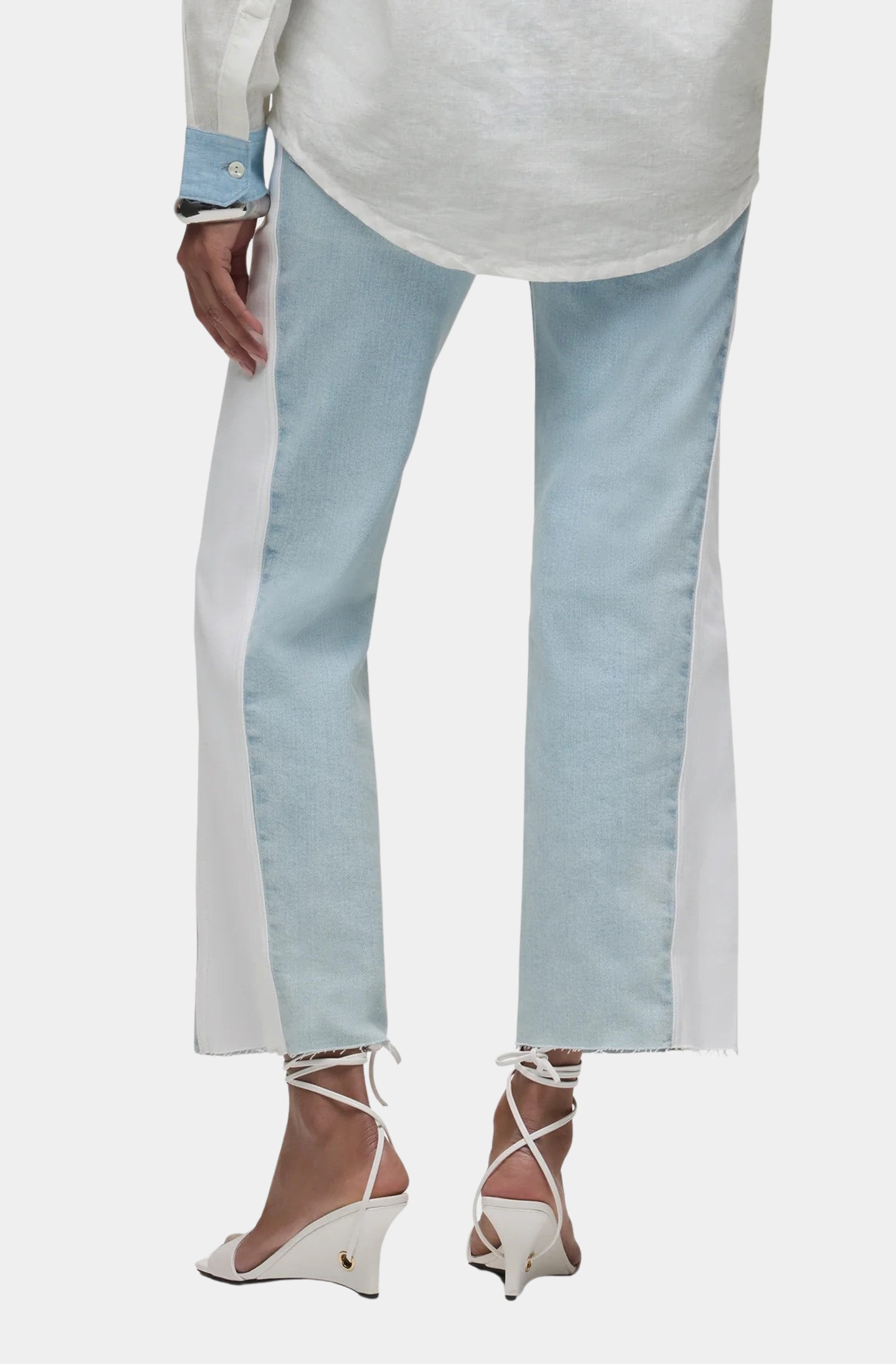 Rosie Seamed Wide Leg Ankle Jeans