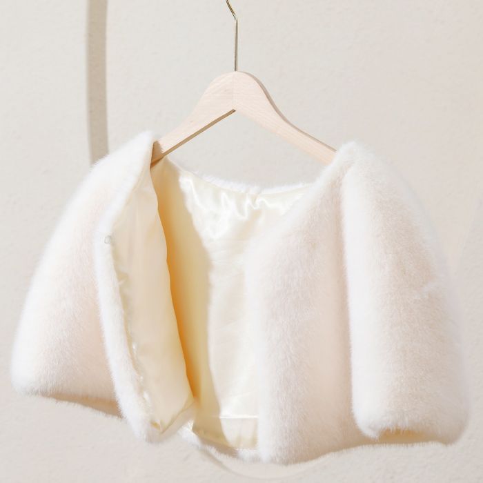 Sleeveless Faux Fur Shrug