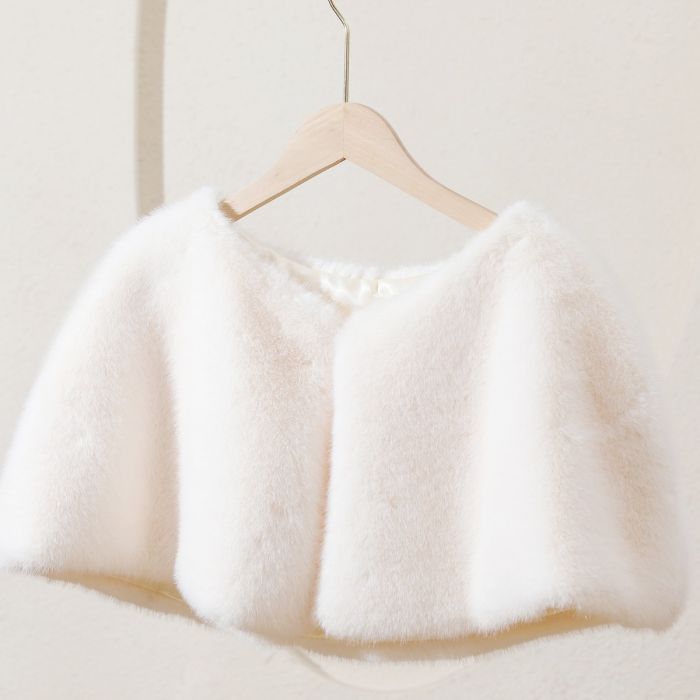 Sleeveless Faux Fur Shrug