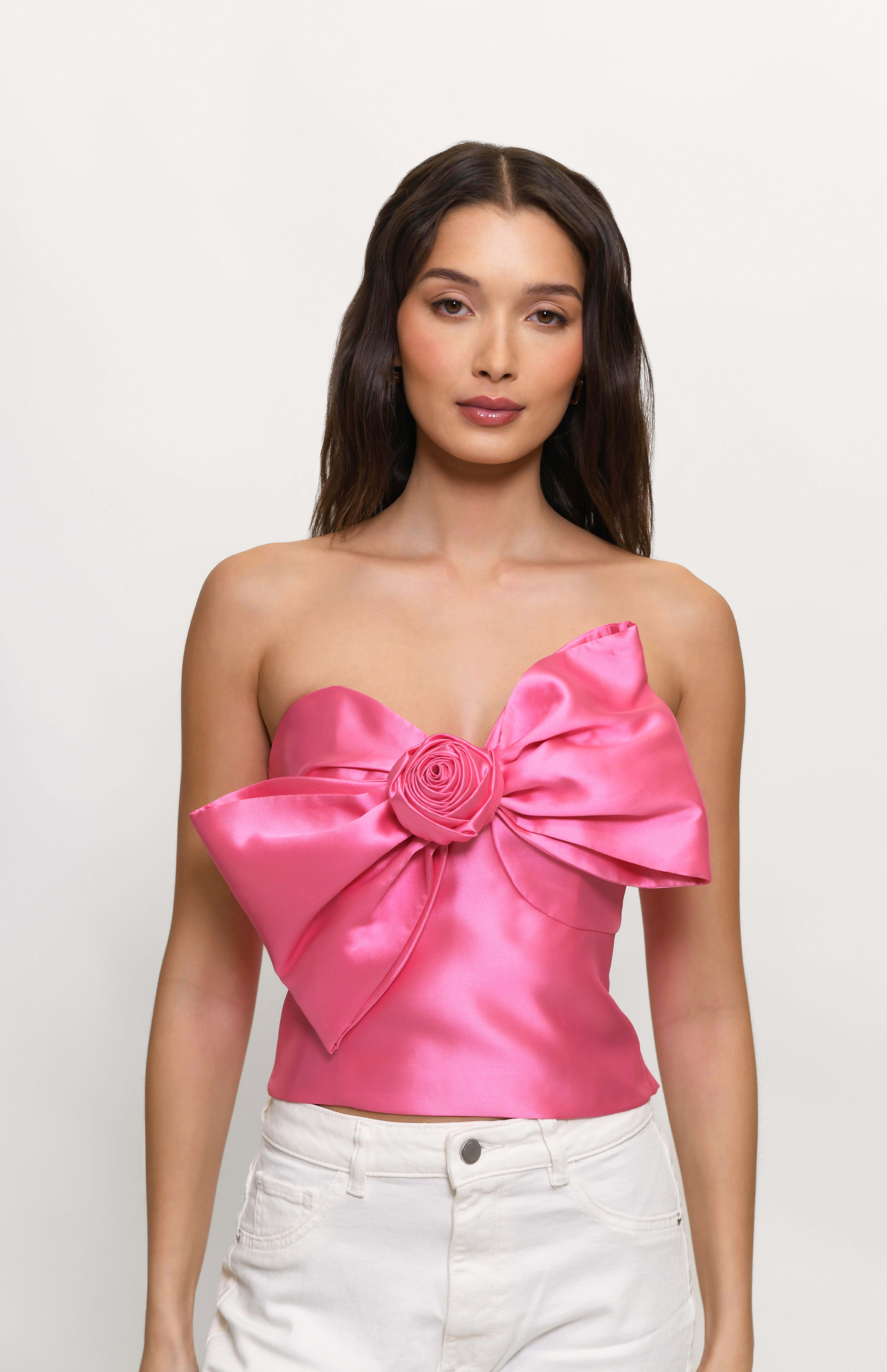 Presley Bow Strapless Top