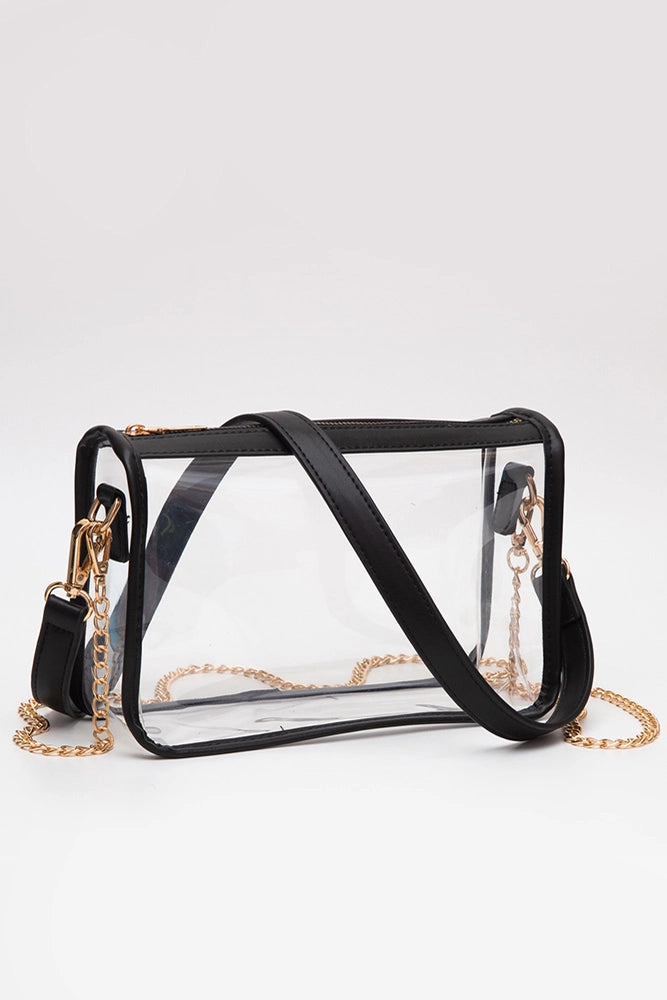 Clear Rectangle Crossbody Bag Hemline Mobile