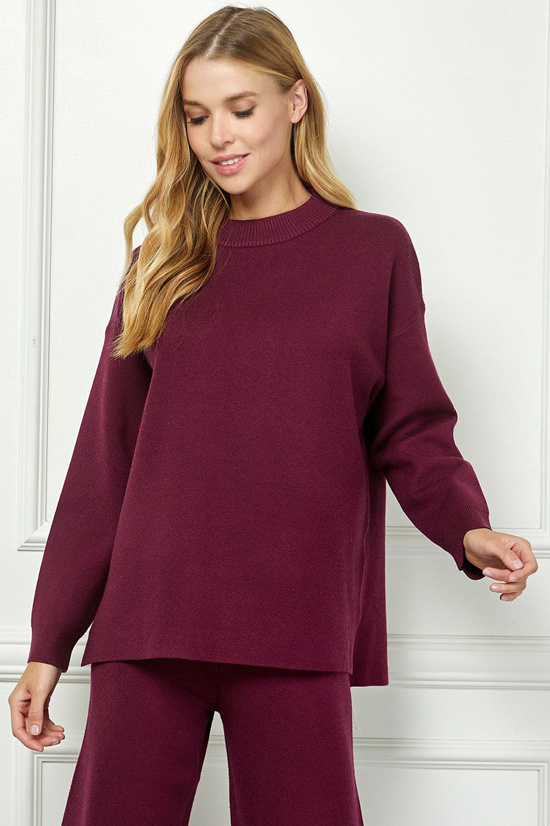 Mock Neck Sweater Top