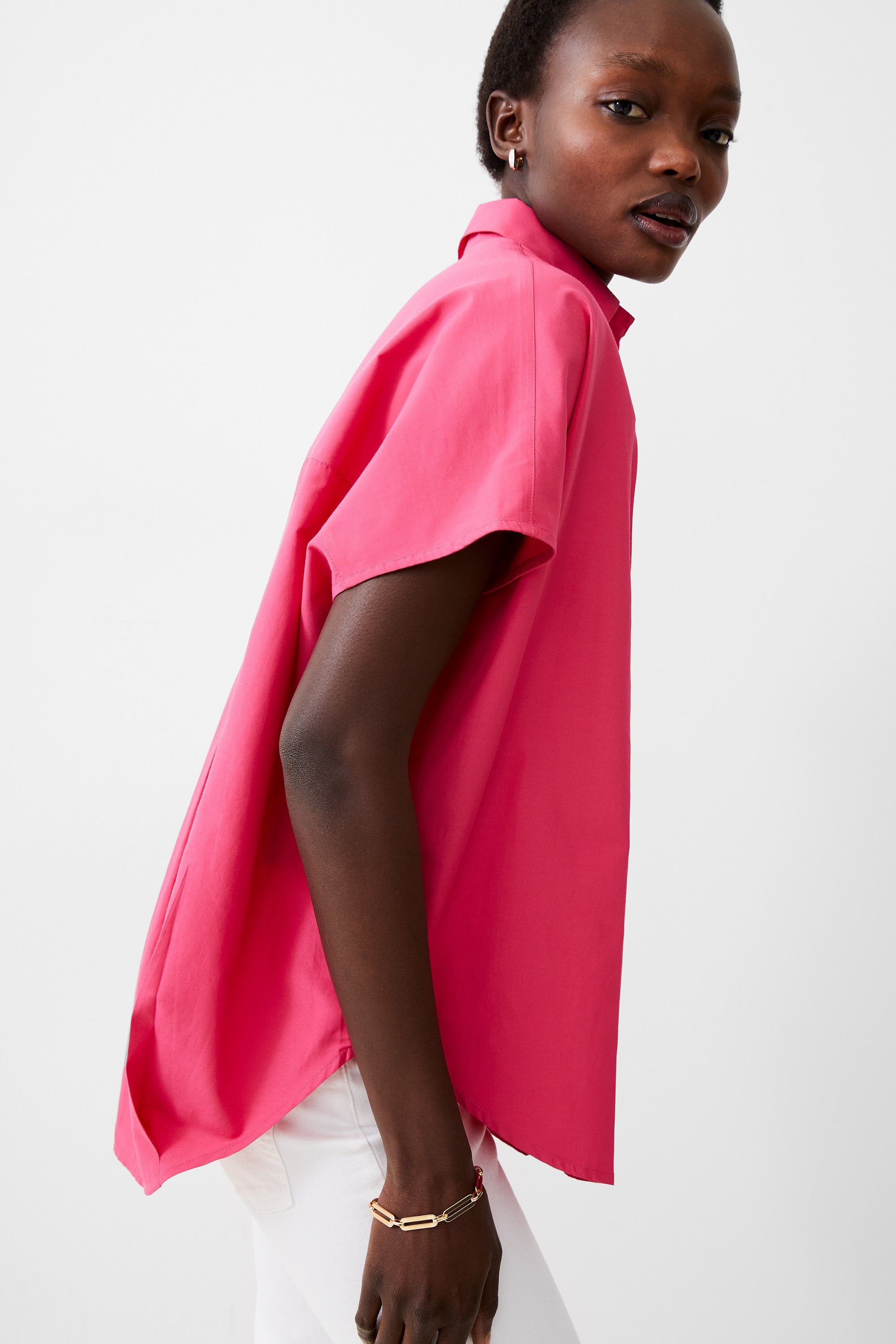 Poplin Shirting Popover Short Sleeve